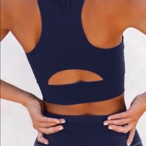 🔥NWT Blue Long-line Sport Bra - Picture 7 of 10